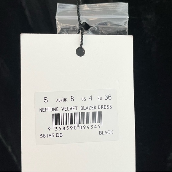 NWT Bardot Neptune Velvet Blazer Dress - Picture 5 of 6